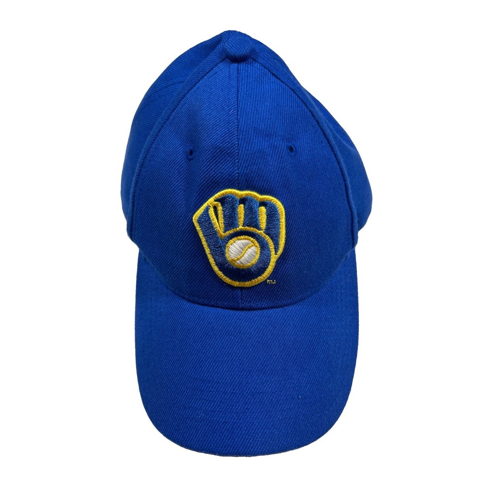 Milwaukee Brewers Hat Adjustable Melonwear Blue MLB Baseball Logo Beer Pen